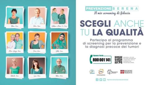 Immagine  notizia Campagna di comunicazione del programma piemontese di screening dei tumori prevenzione serena